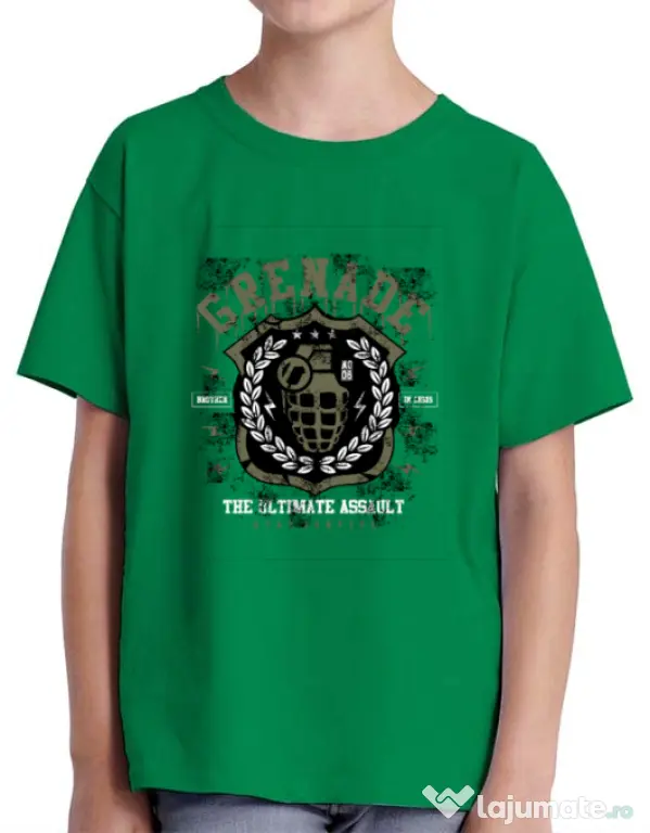 Tricou ADLER copil Grenade Verde mediu
