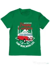 Tricou ADLER copil Happy Verde mediu