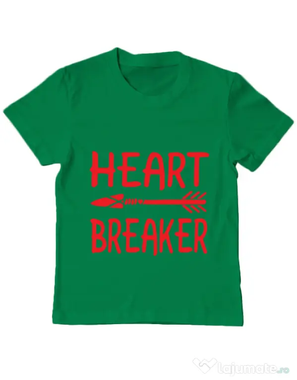 Tricou ADLER copil Heart breaker Verde mediu