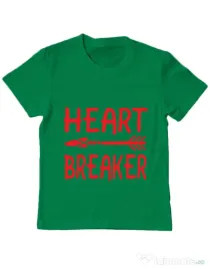 Tricou ADLER copil Heart breaker Verde mediu
