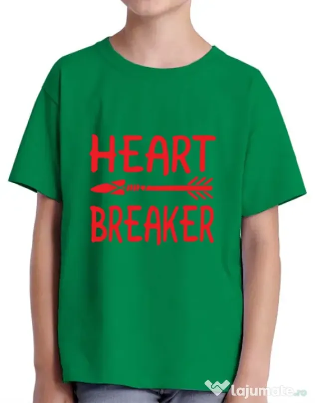 Tricou ADLER copil Heart breaker Verde mediu