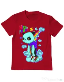Tricou ADLER copil High panda Rosu