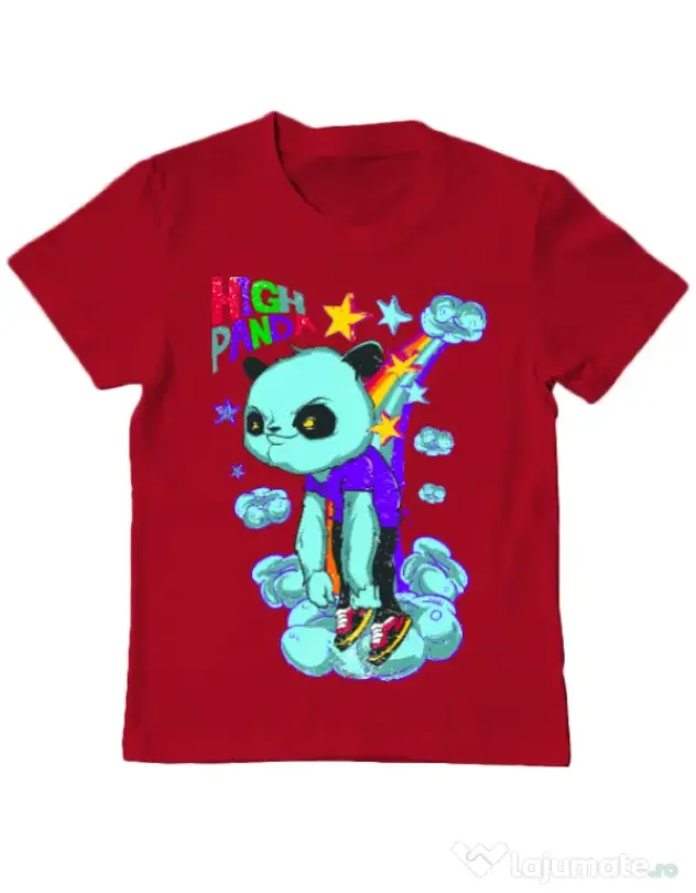 Tricou ADLER copil High panda Rosu