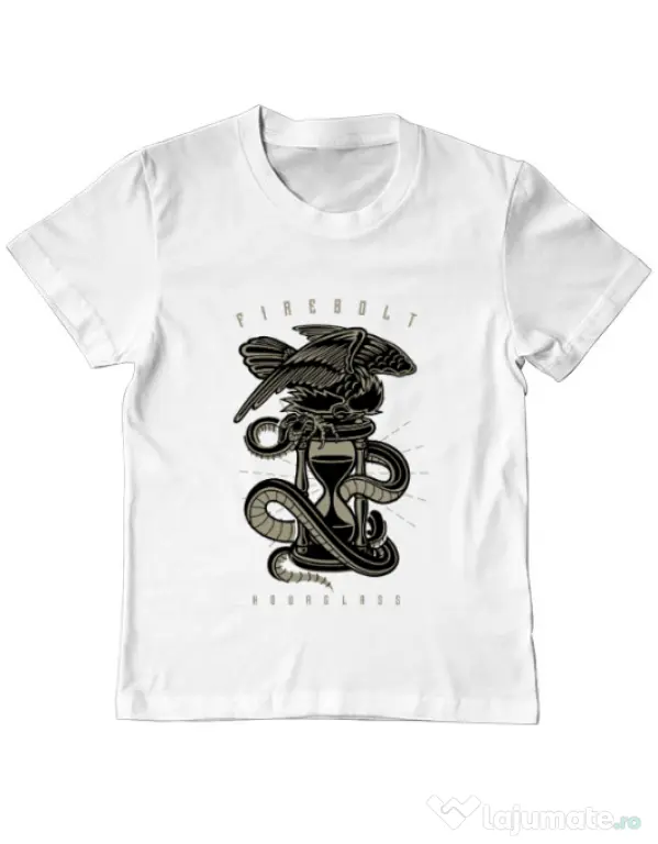 Tricou ADLER copil Hourglass Alb