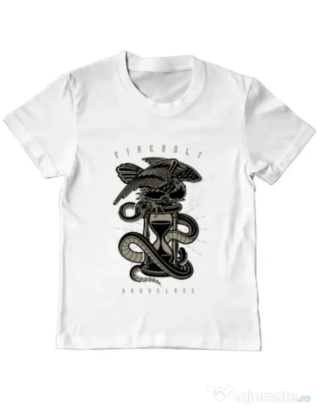 Tricou ADLER copil Hourglass Alb