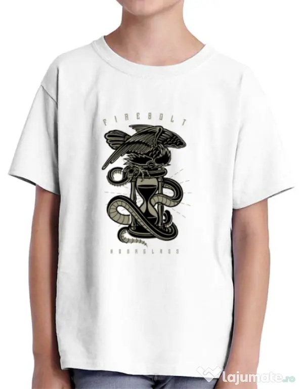 Tricou ADLER copil Hourglass Alb