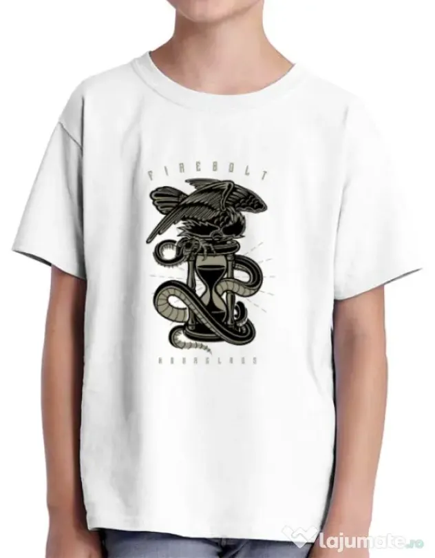Tricou ADLER copil Hourglass Alb