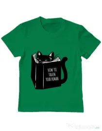 Tricou ADLER copil How to train your human Verde mediu