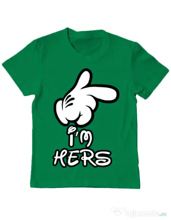 Tricou ADLER copil I am hers Verde mediu