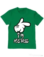 Tricou ADLER copil I am hers Verde mediu