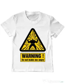 Tricou ADLER copil I become angry Alb