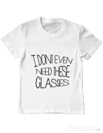 Tricou ADLER copil I dont need glasses Alb