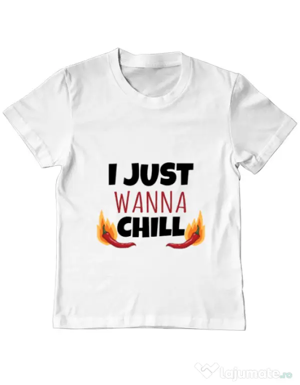 Tricou ADLER copil I just wanna chill Alb