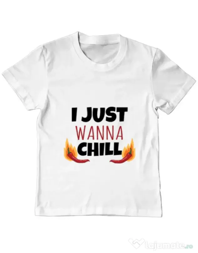 Tricou ADLER copil I just wanna chill Alb