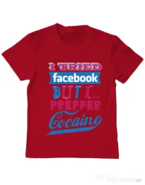 Tricou ADLER copil I tried Bacebook Rosu
