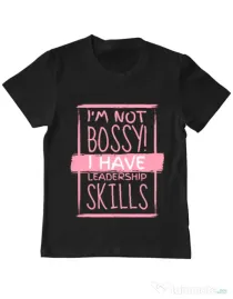 Tricou ADLER copil I’m not bossy Negru