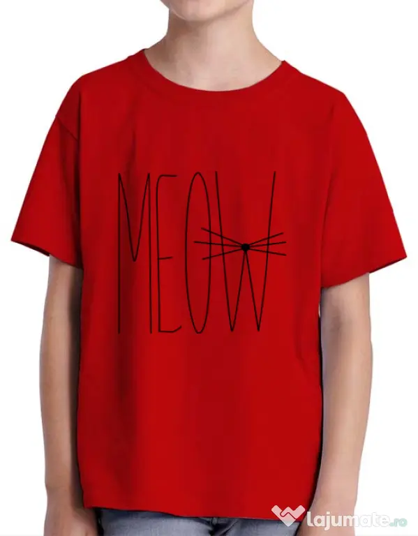 Tricou ADLER copil I'm a cat Rosu