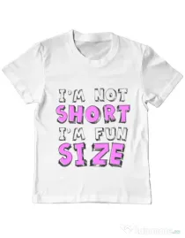 Tricou ADLER copil I'm not short Alb