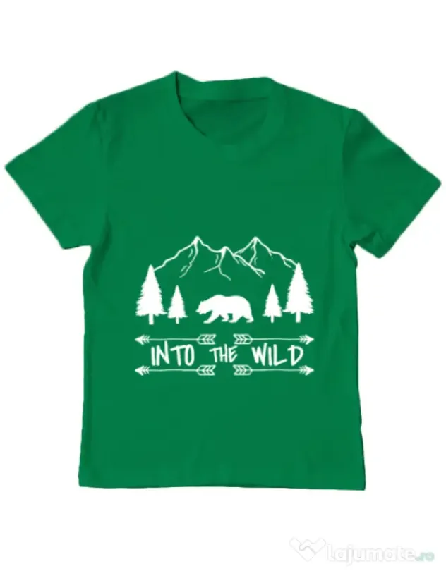 Tricou ADLER copil Into the wild Verde mediu