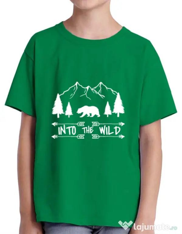 Tricou ADLER copil Into the wild Verde mediu