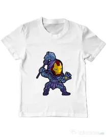 Tricou ADLER copil Iron Skeletor Alb