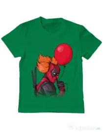 Tricou ADLER copil IT is Deadpool Verde mediu