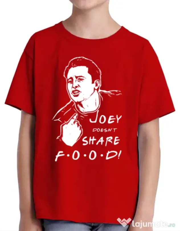 Tricou ADLER copil Joey doesnt share food Rosu