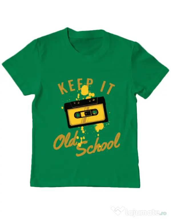 Tricou ADLER copil Keep it old school Verde mediu