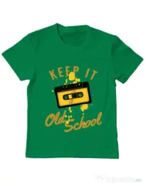Tricou ADLER copil Keep it old school Verde mediu