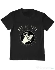 Tricou ADLER copil Key Of Life Negru