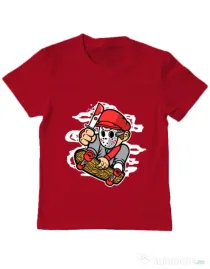Tricou ADLER copil Killer Skater Rosu