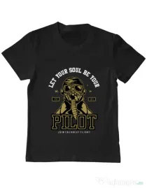 Tricou ADLER copil Let Your Soul Be Your Pilot Negru