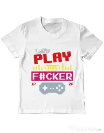 Tricou ADLER copil Lets play this Alb