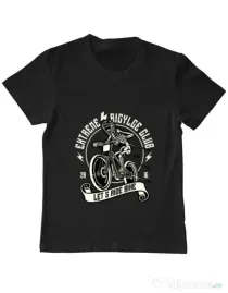 Tricou ADLER copil Lets Ride Bike Negru