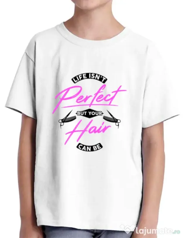 Tricou ADLER copil Life isnt perfect Alb