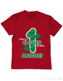 Tricou ADLER copil Little clover Rosu