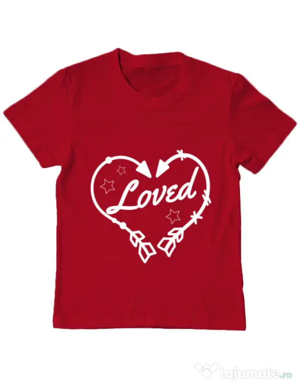 Tricou ADLER copil Loved Rosu