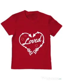Tricou ADLER copil Loved Rosu