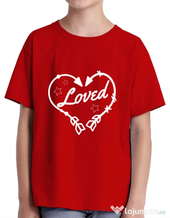 Tricou ADLER copil Loved Rosu