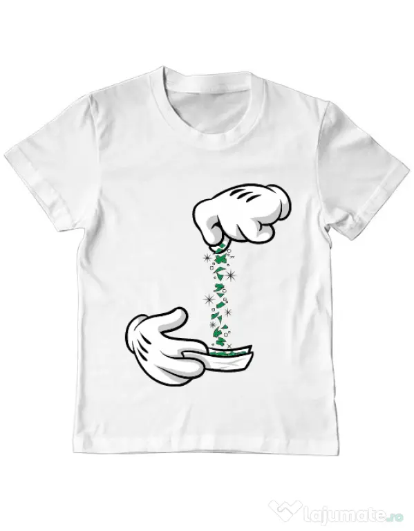 Tricou ADLER copil Magic sparkles Alb