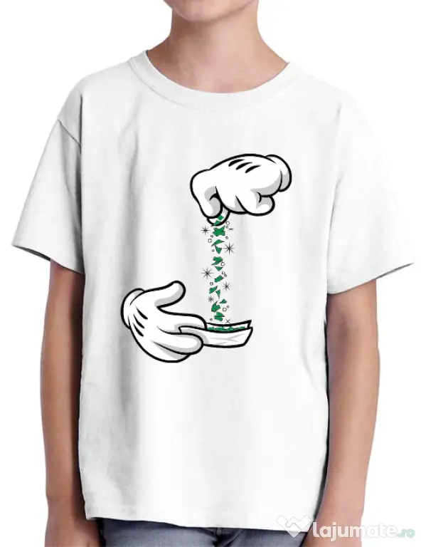 Tricou ADLER copil Magic sparkles Alb