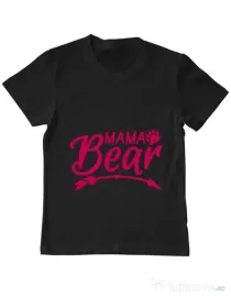 Tricou ADLER copil Mama bear Negru
