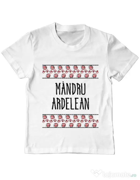 Tricou ADLER copil Mandru ardelean Alb