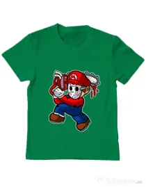 Tricou ADLER copil Mario Massacre Verde mediu