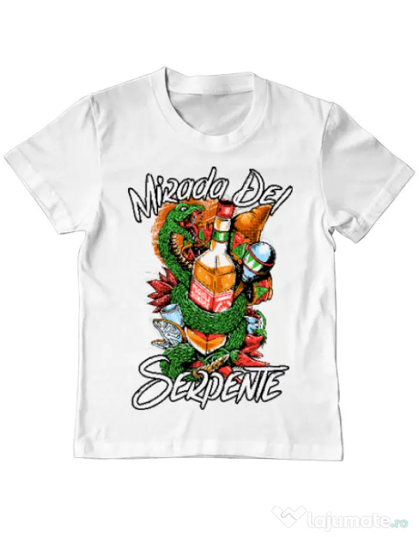 Tricou ADLER copil Mirada Del Serpiente Alb