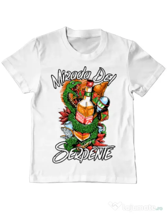 Tricou ADLER copil Mirada Del Serpiente Alb