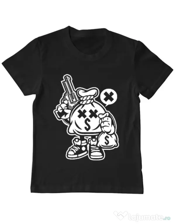 Tricou ADLER copil Money Takers Negru