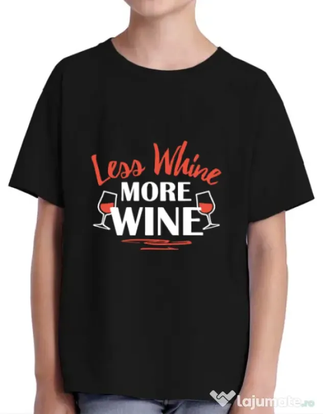 Tricou ADLER copil More wine Negru