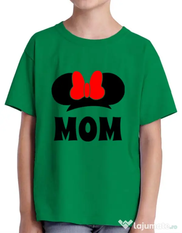 Tricou ADLER copil Mouse mom Verde mediu