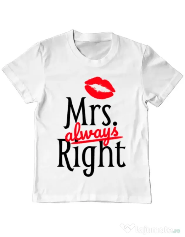 Tricou ADLER copil Mrs always right Alb